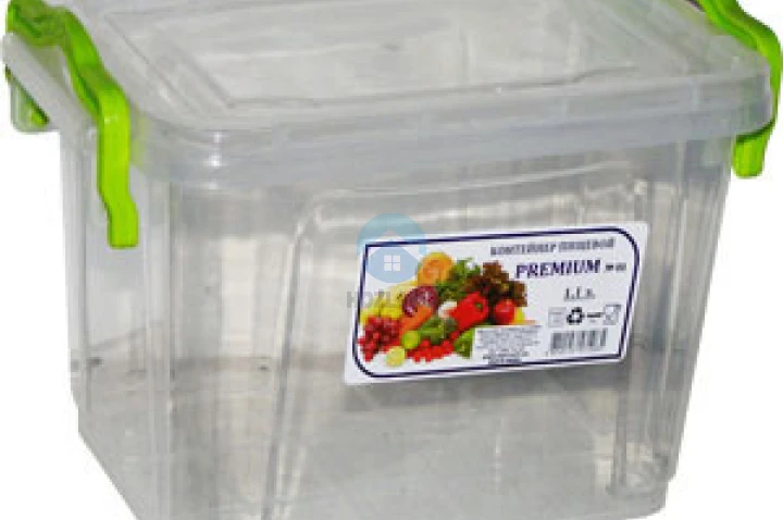 Контейнер для пищ.продуктов с зажимом (прямоуг) 1.5л "Ал" быт