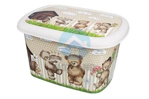 Кошик з кришкою з малюнком, місткістю 17л "Elif"