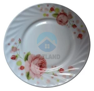 Тарелка стеклокерам 176мм 7" мелкая Purple Flower "HOZLAND lux"