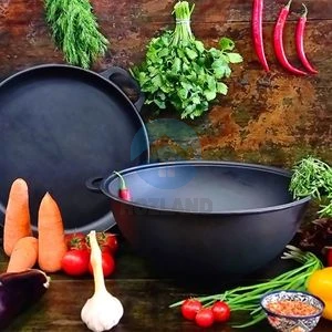 Казан узбецький WOK 15л з кришкою-сковородою "SNT"