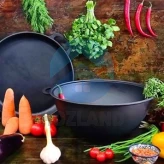 Казан узбецький WOK 15л з кришкою-сковородою "SNT"