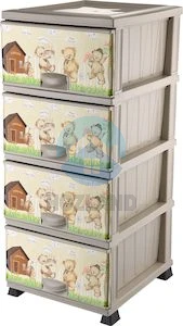 Комод на 4 ящика, розміром 375*455*900мм, з малюнком "ELIF"