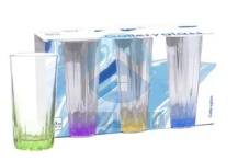 Набор стаканов "Венеция" цветной лак 300мл*6шт ГСФ