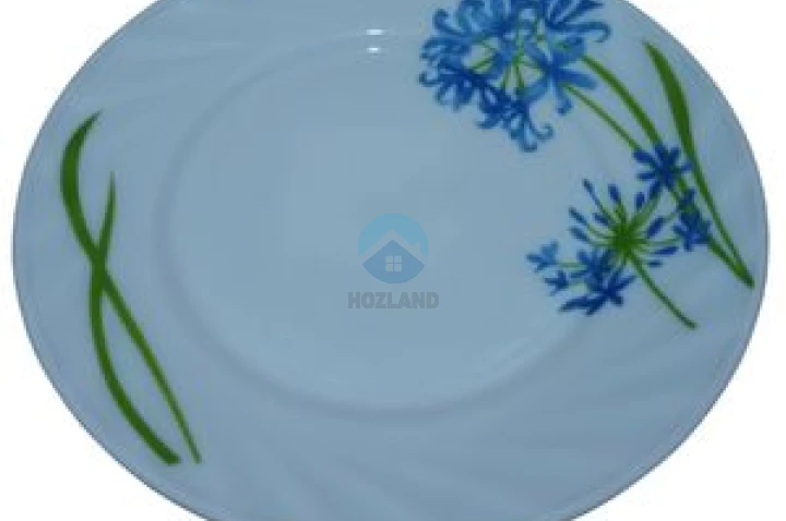 Тарiлка із склокераміки плоска 8" з малюнком "HOZLAND lux"