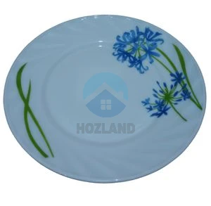 Тарiлка із склокераміки плоска 8" з малюнком "HOZLAND lux"