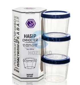 Набор емкостей для мелких сыпучих жид.продуктов 3*0.2л "НП"