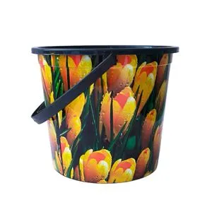 Вiдро п/п 4,5л з малюнком "ПА" (Крокуси)
