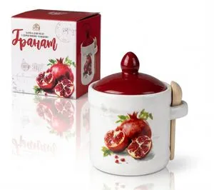 Банка для меду з ложкой керам. "Гранат" "SNT"